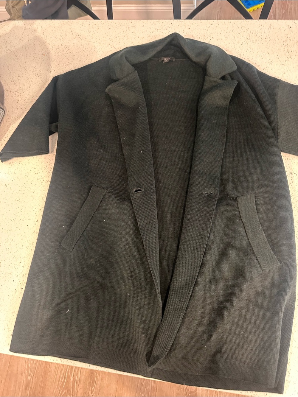 COS Black Knit Open Cardigan